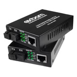  Conversor Fibra Optica Mm Sm 10/100/1000 1fibra Sc P/ Rj45 