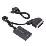 Conversor Scart Para Com Cabo, Adaptador Hd, 720p, 1080p, Ví