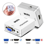 Conversor Vga Para Hdmi Adaptador C/ Som Áudio Full Hd 1080p
