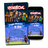 Convite Aniversário Virtual Personalizado Digital Roblox