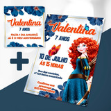 Convite Digital Princesa Mérida Valente + Post É Amanhã