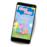 Convite Save The Date Peppa Pig