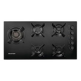 Cooktop 5 Bocas Brastemp A Gás Bdd85ae Cor Preto