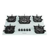 Cooktop 5 Bocas Mueller Branco Com Queimador Tripla Chama Bivolt
