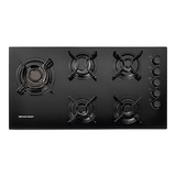 Cooktop À Gás Brastemp Bdd85 5 Bocas Com Vidro Temperado