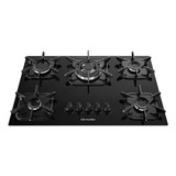 Cooktop A Gás Mueller 5 Bocas Queimador Tripla Chama Preto