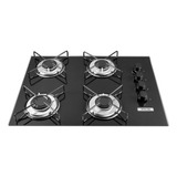Cooktop A Gás Stelar 4 Bocas Nivus Bivolt Cor Preto 110v/220v