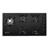Cooktop Com 5 Bocas Mega Chama Mesa Em Vidro Brastemp
