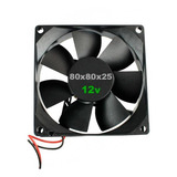Cooler Fan Micro Ventilador Ventoinha 80x80x25mm 8x8cm 12v