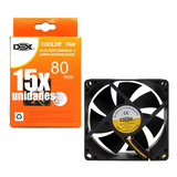 Cooler Fan Ventoinha 80x80 8cm 12v Gabinete Fonte Kit C/15