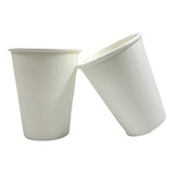 Copo Biodegradável Papel Branco Liso 240 Ml Sem Tampa 100 Un