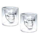 Copo Caveira Skull Vidro Bar Dose