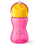 Copo Com Canudo Curvado 300ml Dinossauro - Philips Avent