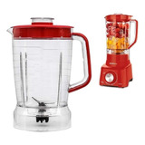 Copo De Liquidificador Mondial L-850 L-900w Cristal Vermelho