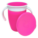 Copo De Treinamento Com Tampa Rosa 210ml Munchkin Liso