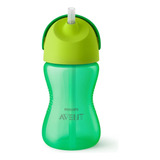 Copo Dinossauro E Canudo 300ml Verde Philips Avent