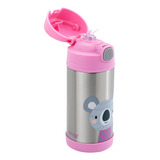 Copo Garrafa Térmica Infantil Inox C/ Canudo Silicone Clingo