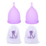 Copo Menstrual Reutilizável, 2 Peças De Silicone Para Mulher