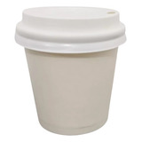 Copo Papel 120ml C/ Tampa Bico P/ Café Capuccino Chá 50 Un
