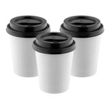 Copo Papel C/ Tampa Café Chá E Cappuccino Bio 240ml - 50unid