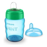 Copo Para Bebês Antivazamento Philips Avent Easy Sip Scf553 Cor Azul De 260ml