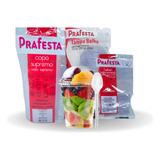 Copo Para Salada De Fruta C Tampa Bolha + Colher 200ml 100un