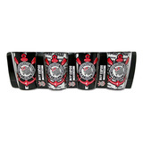Copo Plástico Corinthians 450ml Luva Com 4 Unid
