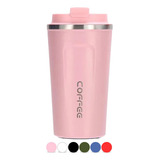 Copo Termico Café Cerveja Chá Garrafa Caneca Inox 510ml Cor Rosa Coffee