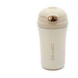 Copo Termico Café/água Cerveja Chá Garrafa Caneca Inox 400ml Creme