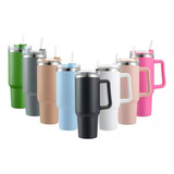 Copo Termico Caneca Quencher Com Alça E Canudo Squeeze 1.2ml