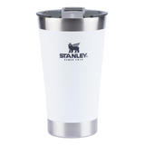 Copo Térmico De Cerveja Com Tampa Stanley Branco 473ml Cor Polar