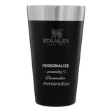 Copo Térmico Para Cerveja Stanley 473ml Personalizado Nome Cor Preto Laser