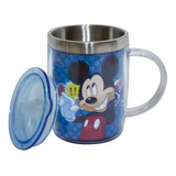 Copo Térmico + Tampa Infantil Mickey Mouse Azul