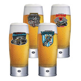 Copos De Cerveja Frases Motors Coleção 4 Pcs Strange 300ml Cor Incolor
