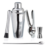 Coqueteleira + Socador + Dosador Inox 750ml Drinks 4 Itens