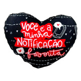 Coração Almofada Namorados Presente Personalizado Eu Te Amo Cor Preto Com Vermelho