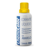 Corante Chemicolor Líquido Amarelo 50ml Embalagem Com 12 Uni