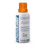 Corante Chemicolor Líquido Ocre 50ml Embalagem Com 12 Unidad