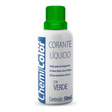 Corante Chemicolor Líquido Verde 50ml - Embalagem Com 12 Uni