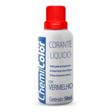 Corante Chemicolor Líquido Vermelho 50ml - Embalagem Com 12