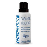 Corante Liquido Chemicolor 50ml Preto Com 12 Unidades