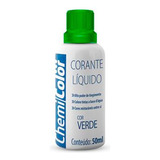 Corante Liquido Chemicolor 50ml Verde Com 12 Unidades
