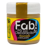 Corante Pó Brilhante Decoração Fab Dourado Ouro Cintilante 