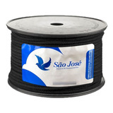 Corda Cordão 4mm Algodão Preto - 50m Artesanato Macramê