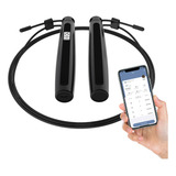 Corda De Pular Contador Digital App + Bluetooth Wct Fitness Cor Preto
