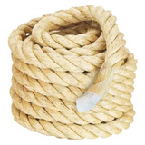 Corda De Sisal 32mm 10 Metros Naval Reforçada Decoração Arte