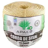 Corda De Sisal 5mm Rolo 220mts Artesanato Arranhador Gato