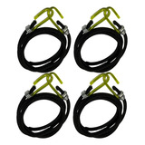 Corda Elástico 1,5 Metros Bagageiro Moto Bike Kit 4 Peças
