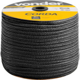 Corda Multifilamento Trançada 10mm X 190 Metros Preta Vonder