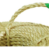 Corda Sisal 5mm 20 Metros Rasada Arranhador Gatos Artesanato